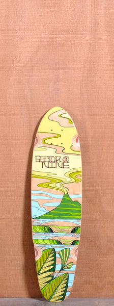 Sector 9 31.5" Lava Flow Longboard Deck - Yellow